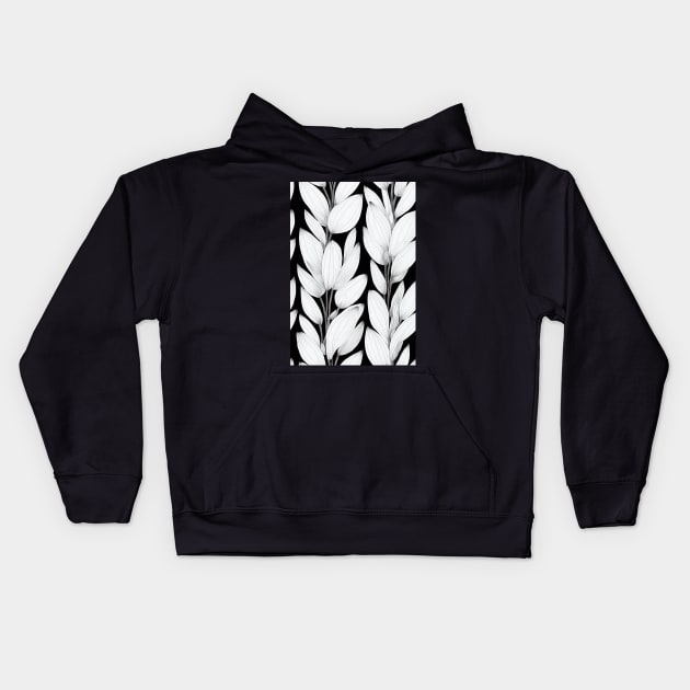 Beautiful Stylized White Flowers, for all those who love nature #175 Kids Hoodie by Endless-Designs